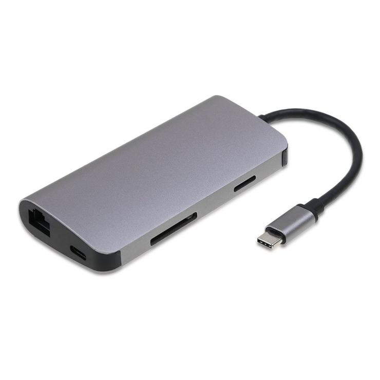 Adaptor Mtp In Premium Aluminium Usb Type C La Hdmi Type C X Usb